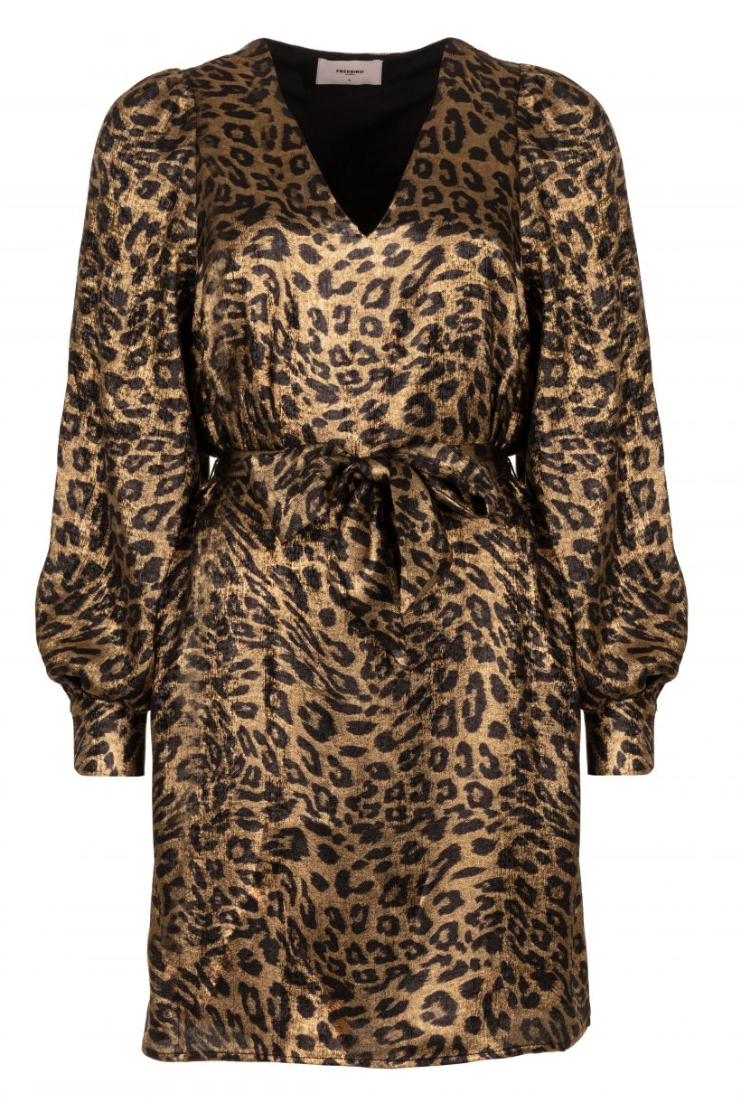 Freebird jurk  Dacey Wv-Shiny-Leopard-25-4-2107