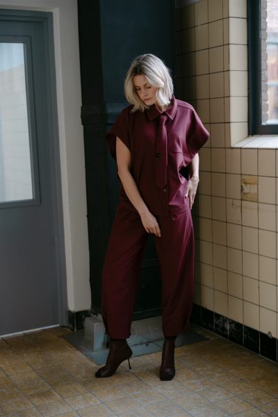 Aimee the Label blouse  IndonesiaW6 Blouse-burgundy 3