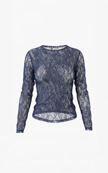 Aimee the Label top  Tonny Lace round neck-marine