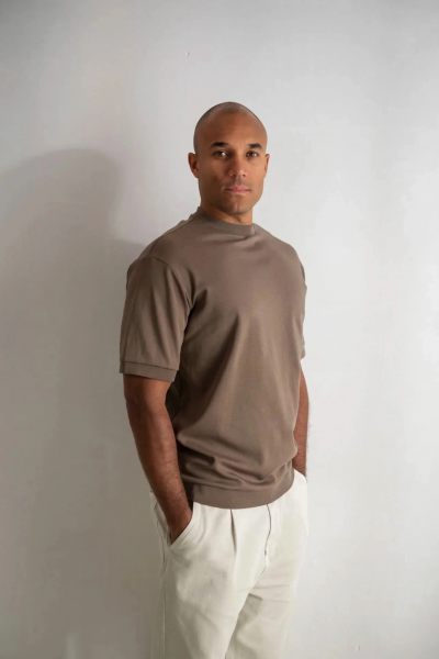 Club24 basic  freedom fit tee-club mocha 2