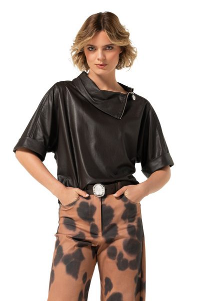 caroline biss blouse  4609-30 coffee 2