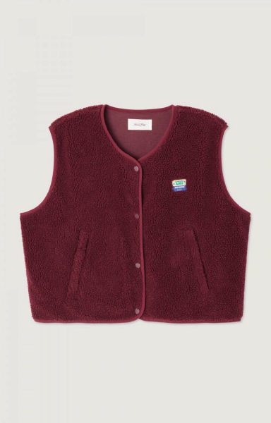American Vintage gilet  hoktown-bordeaux chine 2