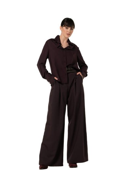 caroline biss broek  4551-53 eggplant 4