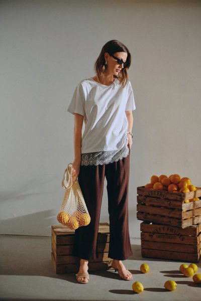 Freequent broek  124620-coffee beam 3