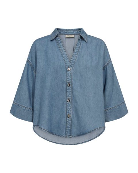 Freequent blouse  207843-light blue denim 2