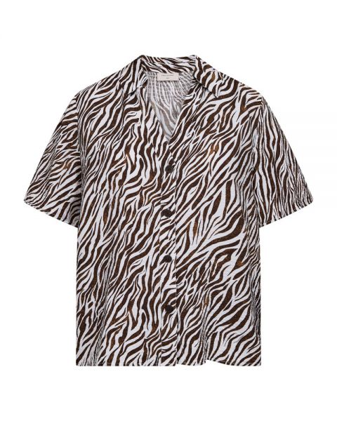 Freequent blouse  208114-br white/coffee bean 2