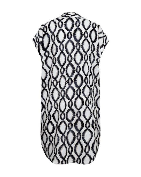 Freequent jurk  208036-br white w black 3