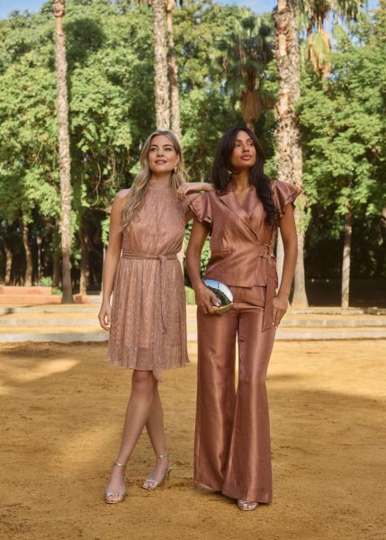 Freebird jurk  Divya F-Jer-Plisse-Lurex-26-2-766 2