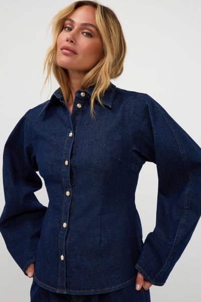Amaya Amsterdam blouse Loui blouse denim-400
