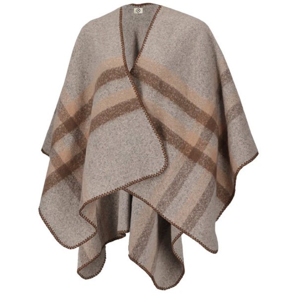 Sarlini poncho  000433-00024-multi woolwhite