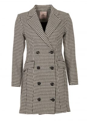 Freebird jurk  Dayana Wv-Pied-Poule-25-3-2073