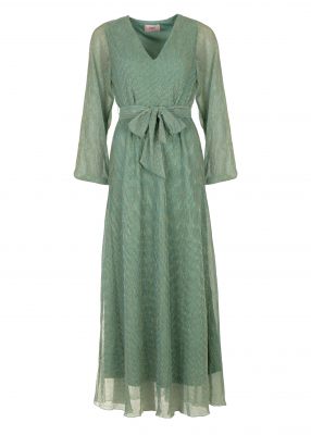 Freebird jurk  Deli F-Knit-Plisse-Lurex-25-3-2103