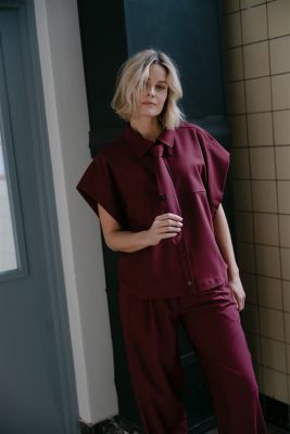 Aimee the Label blouse  IndonesiaW6 Blouse-burgundy