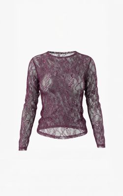 Aimee the Label top  Tonny Lace round neck-burgundy