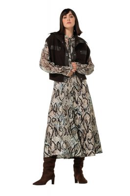 caroline biss gilet 4223-30 coffee 2