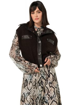caroline biss gilet 4223-30 coffee 3