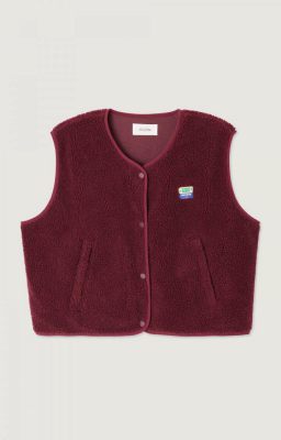 American Vintage gilet  hoktown-bordeaux chine 2