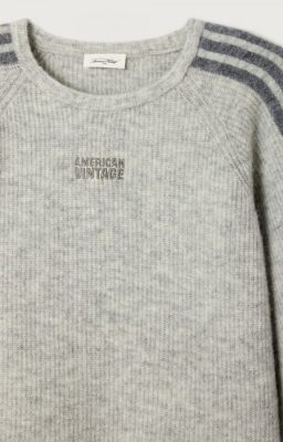 American Vintage trui  vito18N-clair chine 3
