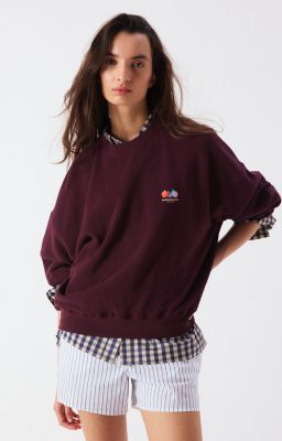 American Vintage trui atu03d-lie de vin 3