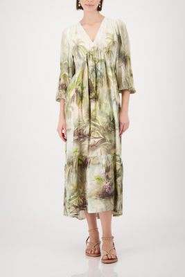Monari jurk lange mouw  410697-620 5