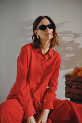 Freequent jurk 126527-true red 10