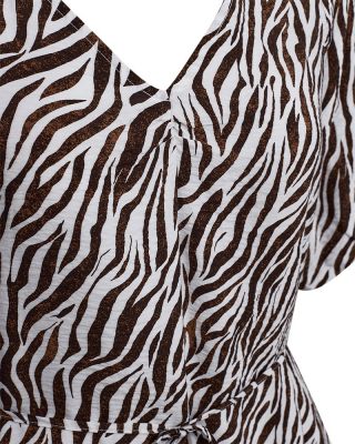 Freequent jurk 208113-br white/coffee bean 3