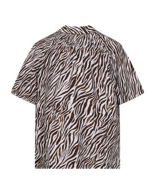 Freequent blouse  208114-br white/coffee bean 2