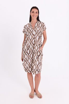 Freequent jurk  208036-br white coffee bean 7