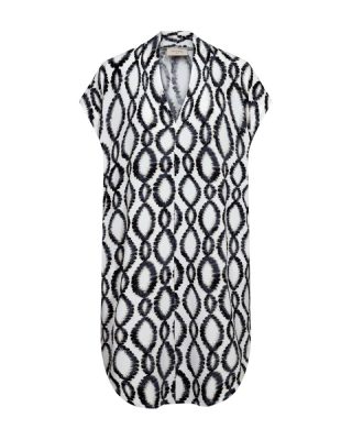 Freequent jurk 208036-br white w black 1