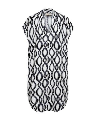 Freequent jurk  208036-br white w black