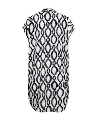 Freequent jurk 208036-br white w black 4