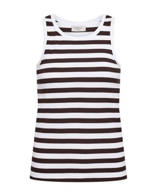 Freequent top  203813-br white/coffee bean