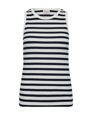 Freequent top  203813-br white/navy blazer