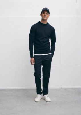 The Goodpeople trui ronde hals  Kita 10000108-7800 Navy