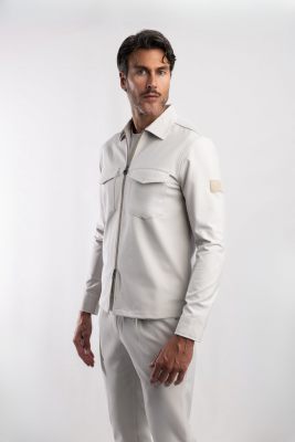 Blue Industry overshirt  PisaS25-M100-GREY
