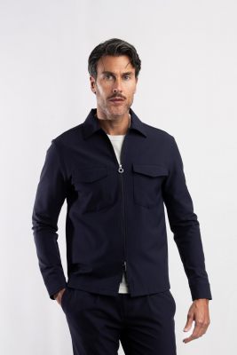 Blue Industry overshirt  Pisas25-M100-Navy