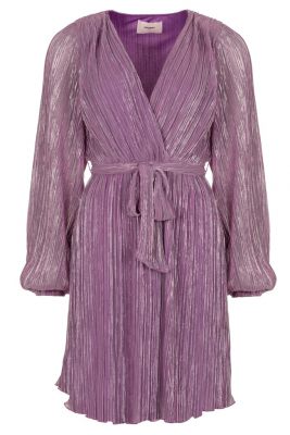 Freebird jurk  Dalena LS F-Jer-Plisse-lurex-26-1-2151