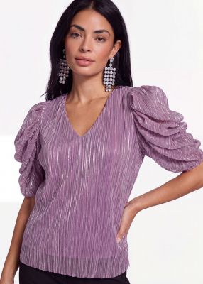Freebird top  Thyme F-Jer-Plisse-lurex-26-1-2151
