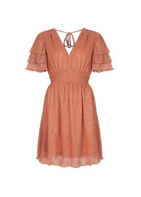 Freebird jurk  Delvera F-Jer-Plisse-Lurex-26-2-1624