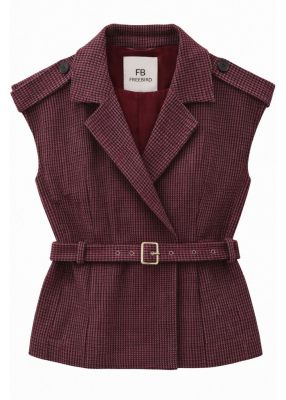Freebird gilet  Gimona Wv-Check-Pink-26-4-2441