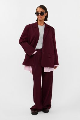 Studio Amaya pantalon Jackie Pants - Bordeaux-603 1