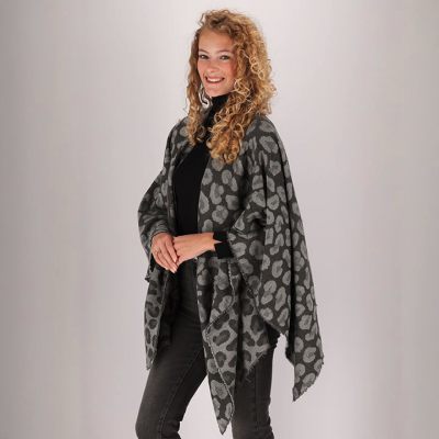 Sarlini poncho  000433-00022-multi grey 2