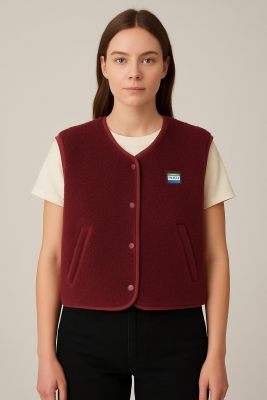 American Vintage gilet  hoktown-bordeaux chine