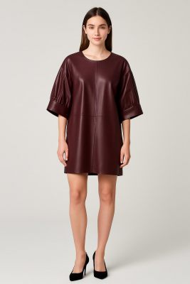 K-design jurk  b752-rum raisin