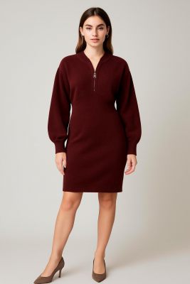 K-design jurk  b838-burgundy
