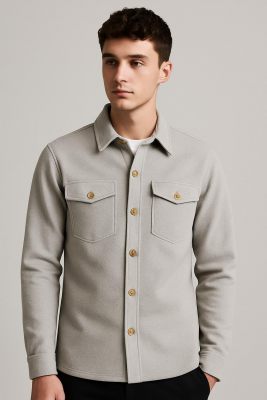 Born with Appetite overshirt  BWA26114DU89-Pebble