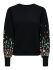 Black/SLEEVE FLOWER