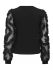 Black/Black mesh sleeves